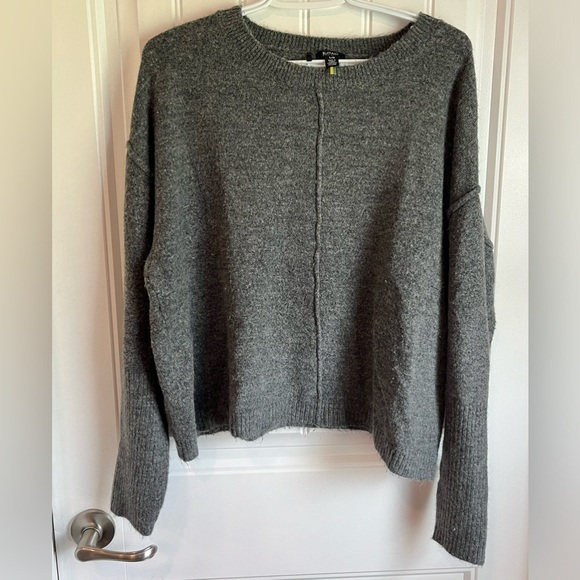 Buffalo David Bitton Grey Cropped Sweater Large L - Picture 2 of 6